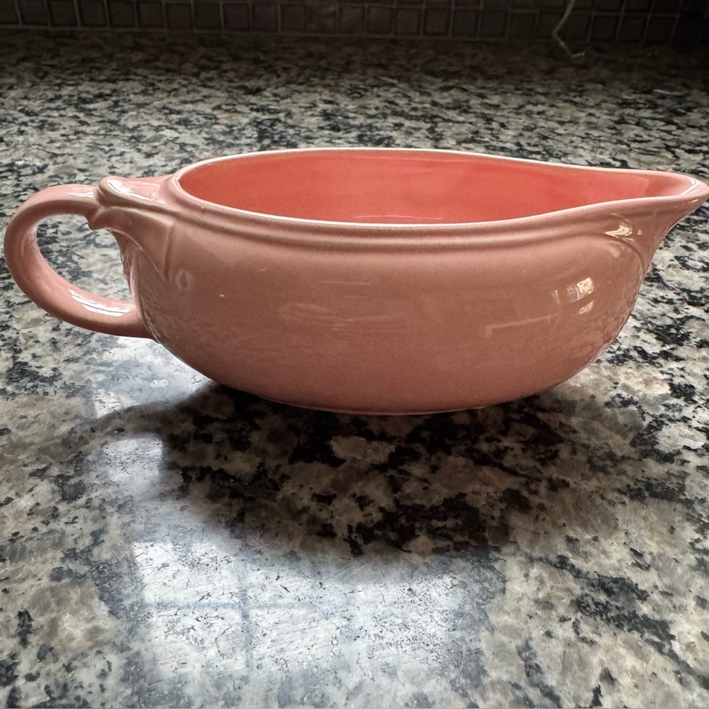 Lu-Ray Vintage Pink Open Sauce Gravy Boat